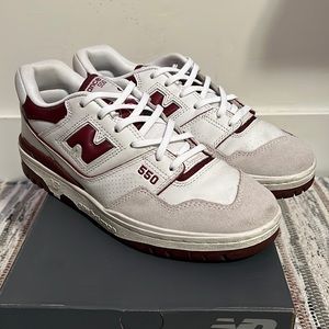 NEW BALANCE 550s-Burgundy/White-Size 8M US